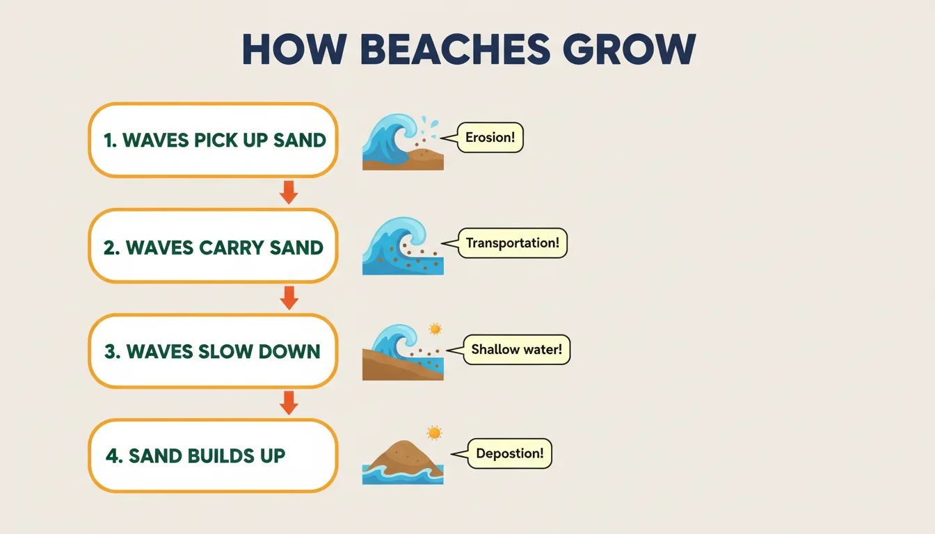 From Sea to Shore: Beach Building Process