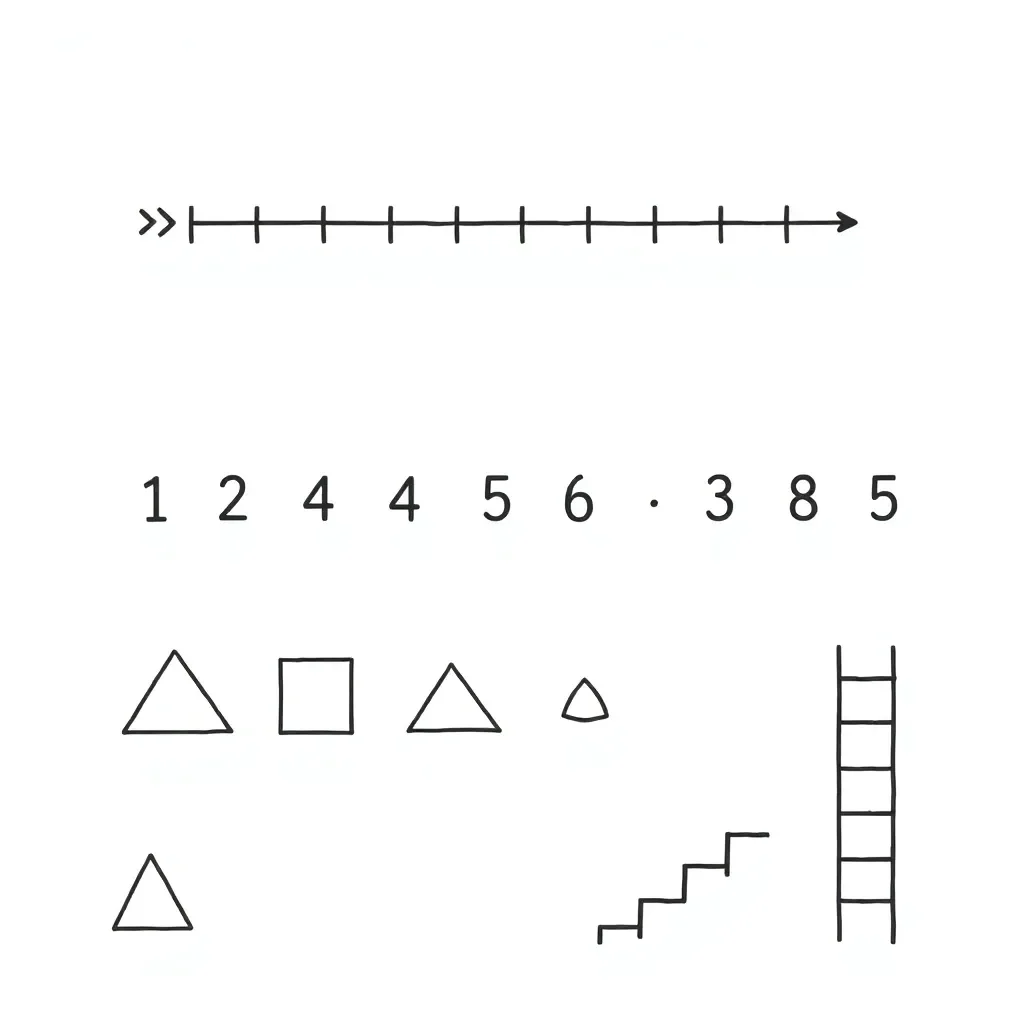Mathematical sequence pattern illustration