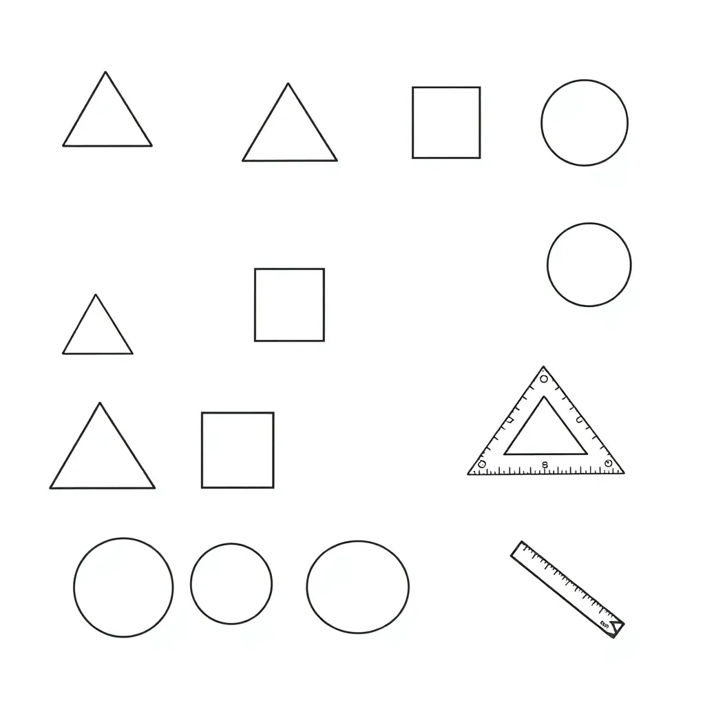 Geometry shapes and angles illustration
