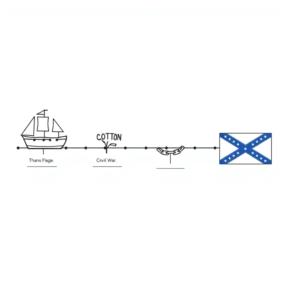 Historical timeline illustration