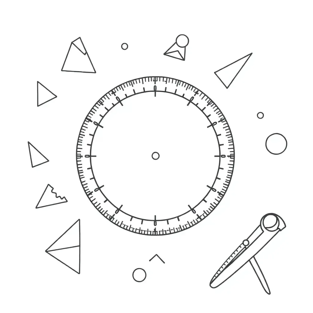 Protractor and angles illustration