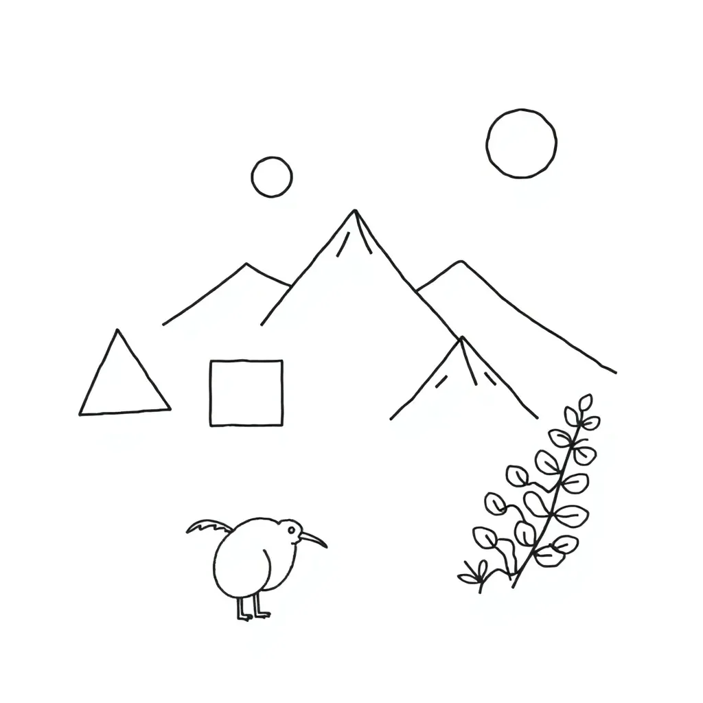 2D shapes being transformed on a coordinate grid