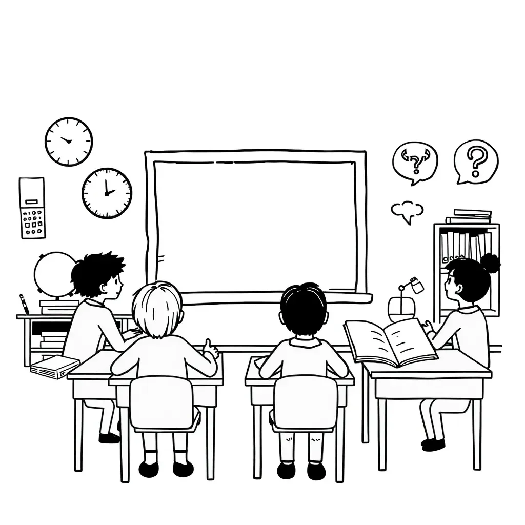 Students reading a book together