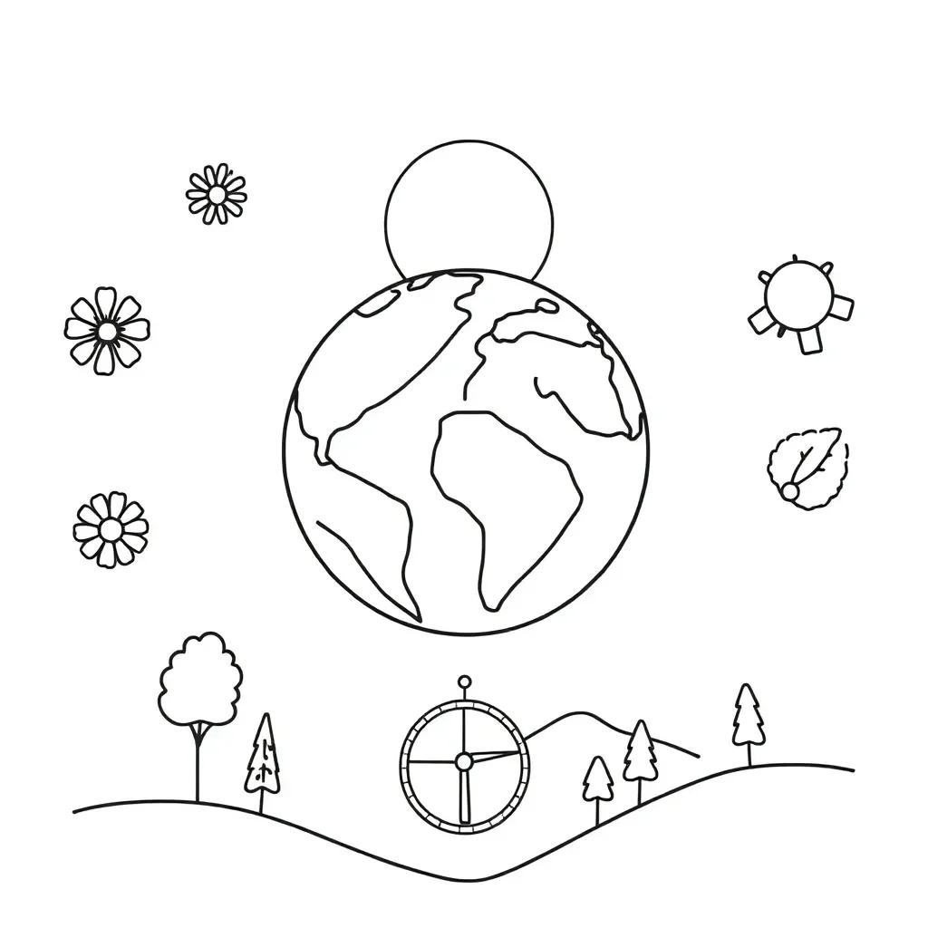 Earth and Sun diagram