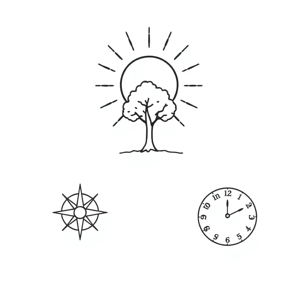 Sun and shadow illustration