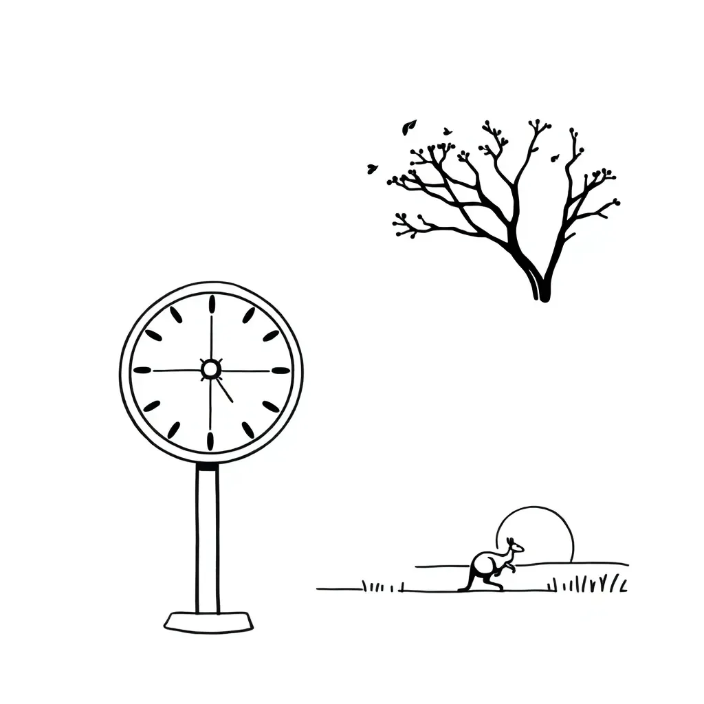 Sun casting shadow illustration