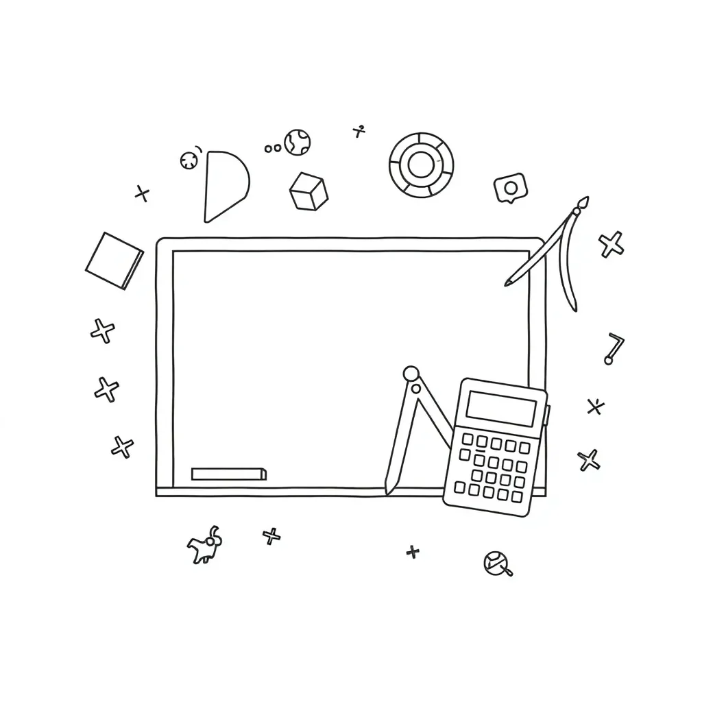 Mathematical formulas and variables illustration