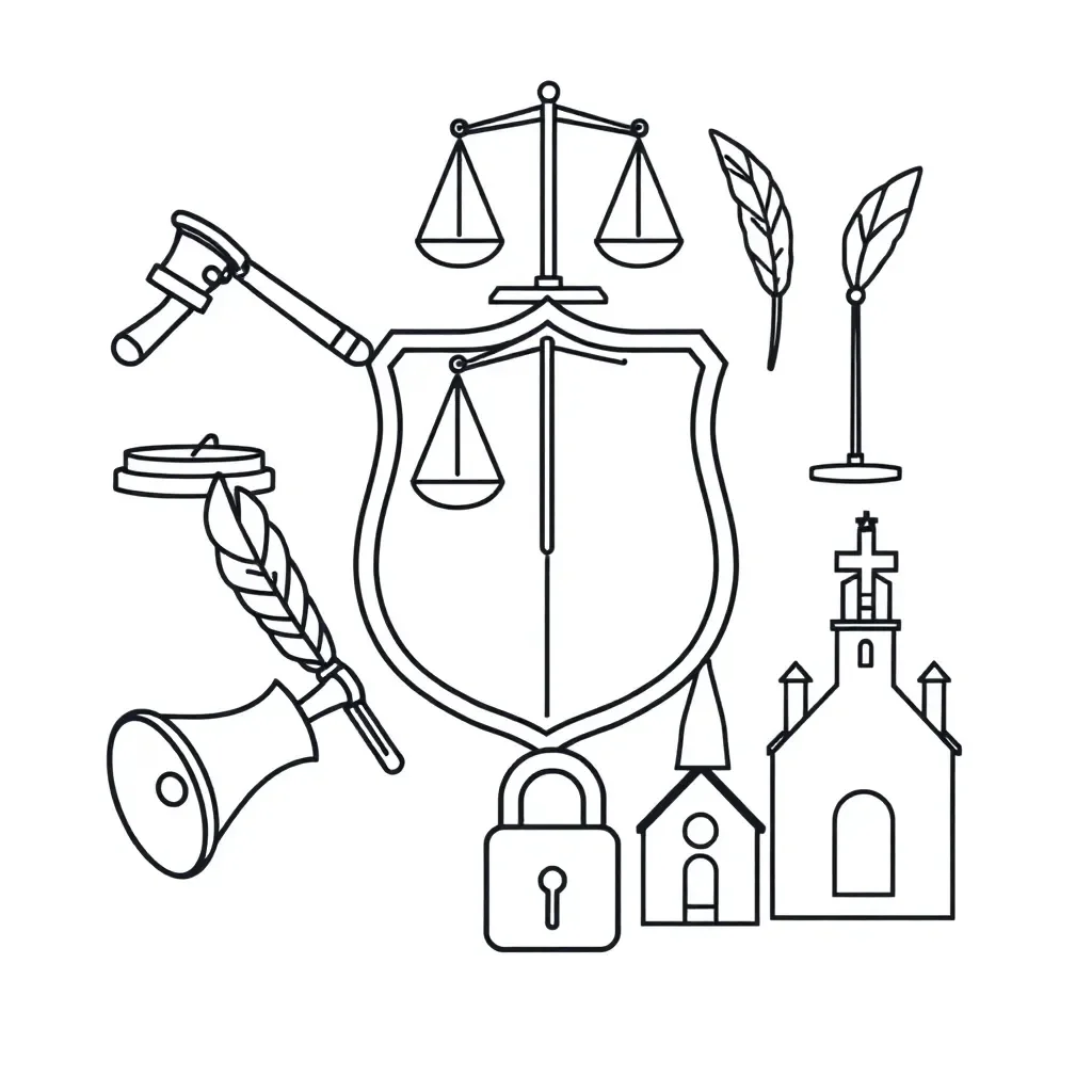 Bill of Rights scroll illustration