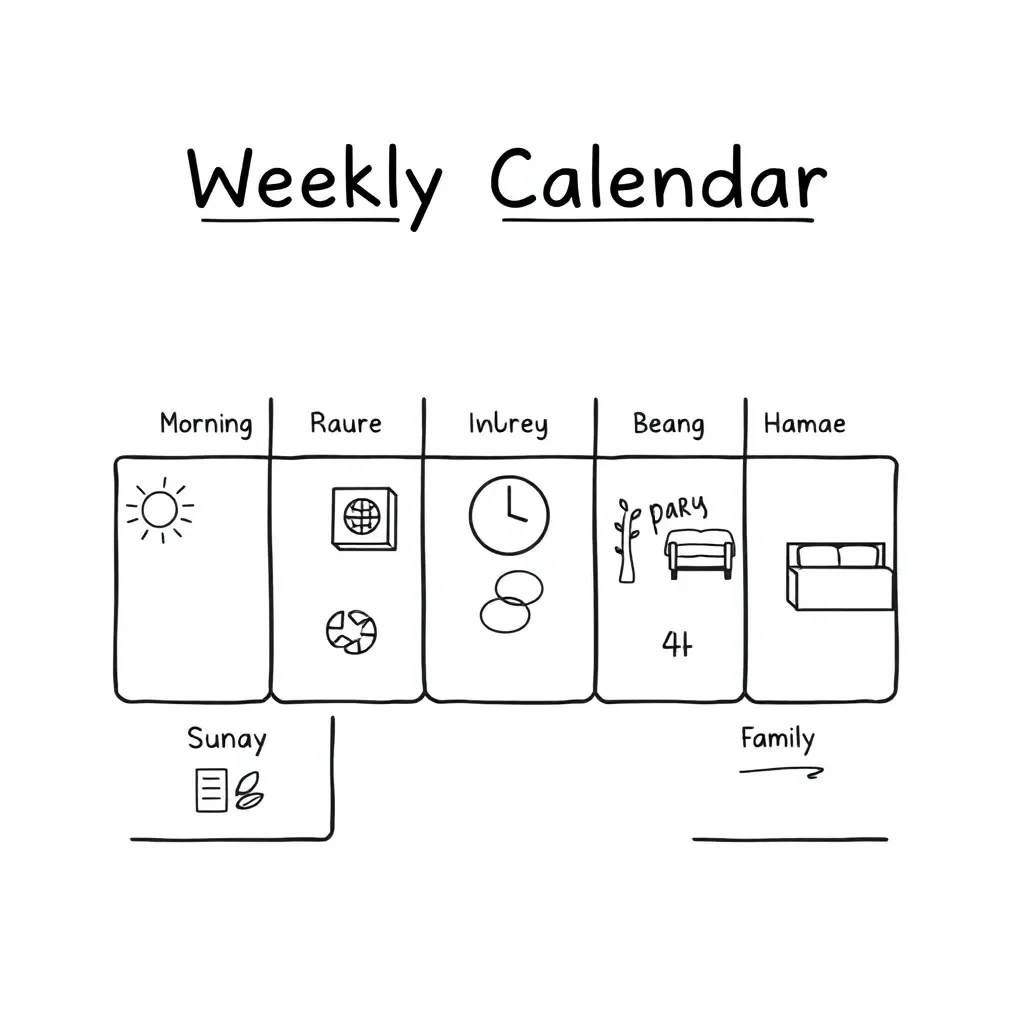 Clock and calendar illustration