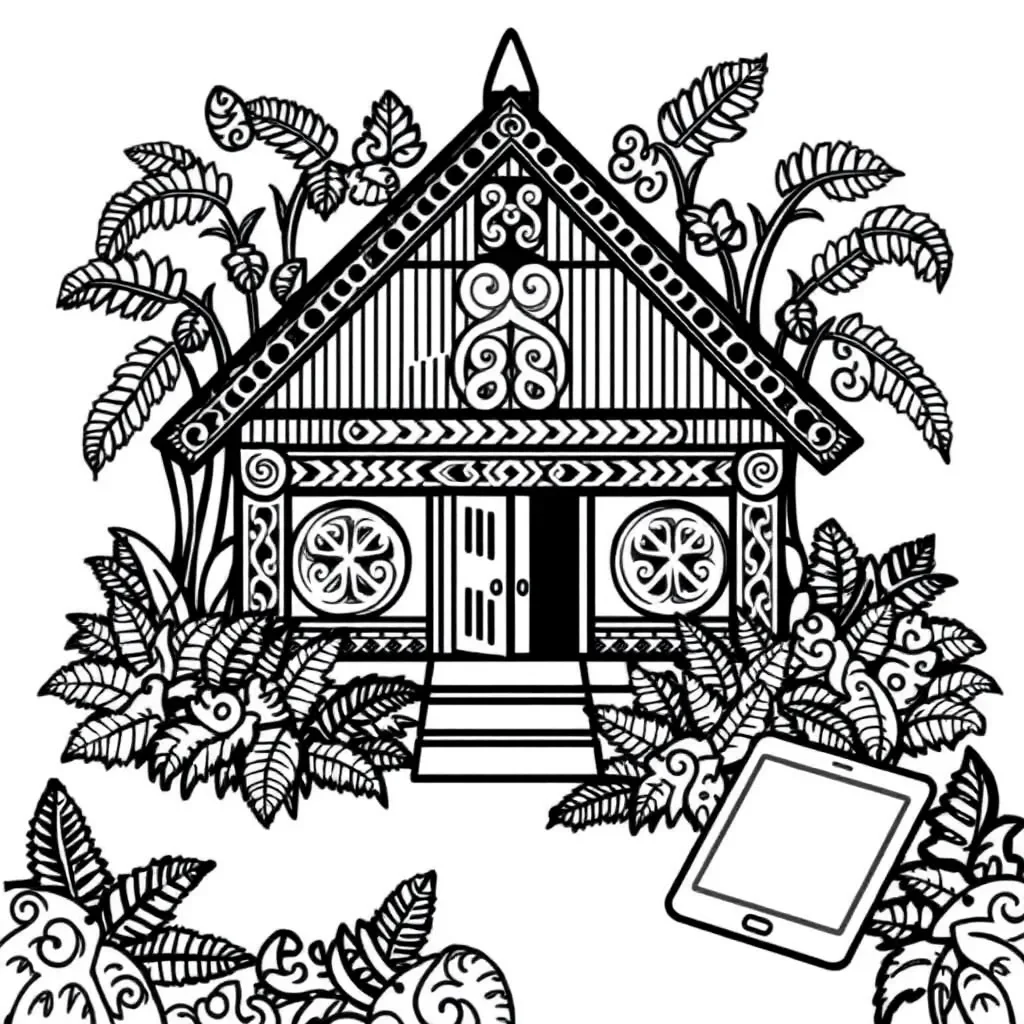 Māori storytelling illustration