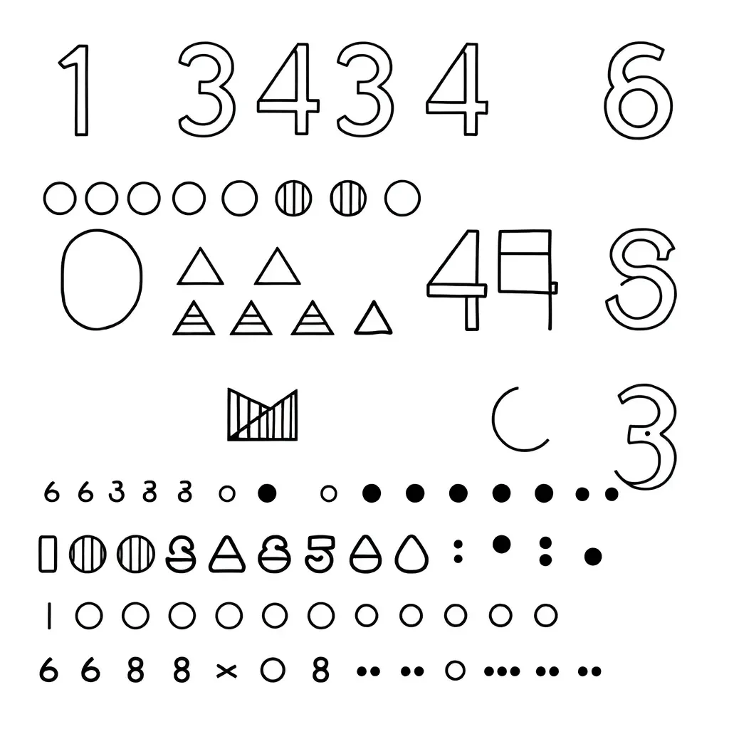 Number patterns illustration