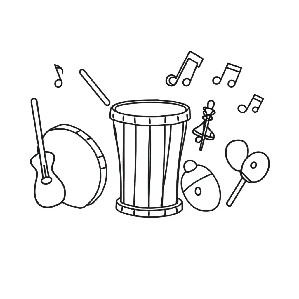 Musical instruments and rhythm patterns