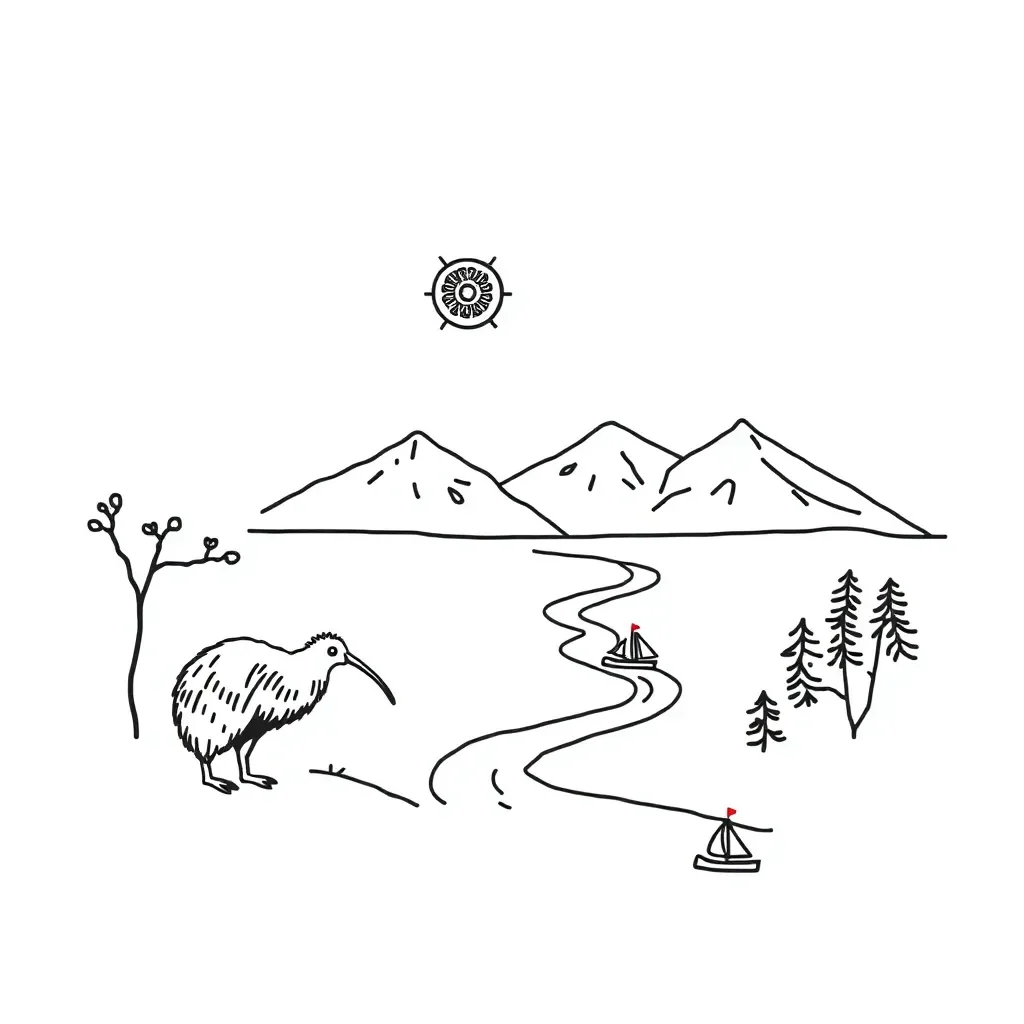 Māori storytelling illustration
