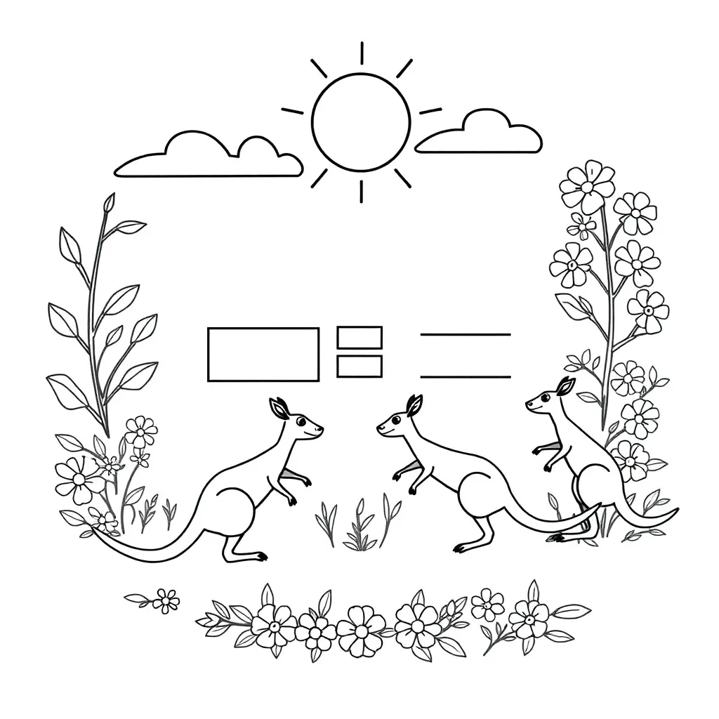 Mathematical symbols and fractions illustration