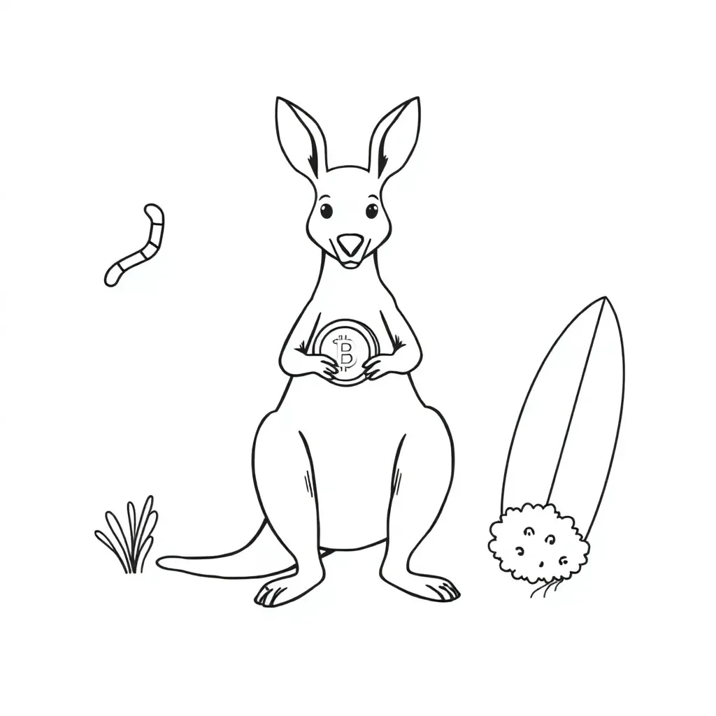 Australian coins and notes illustration