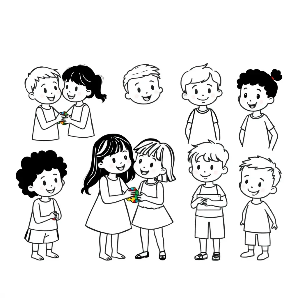 People communicating with various social cues