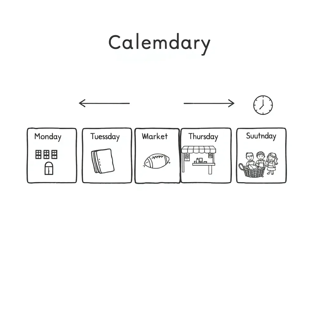 Calendar and clock illustration