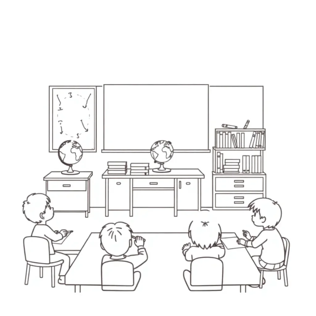 Students solving math problems