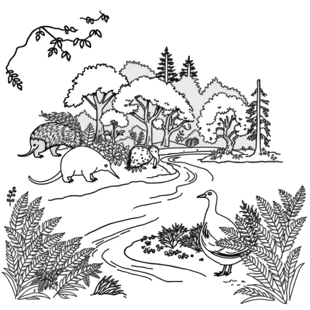 Zoo animals illustration