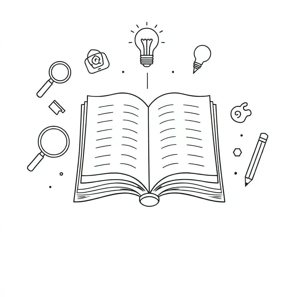 Books with pictures and labels