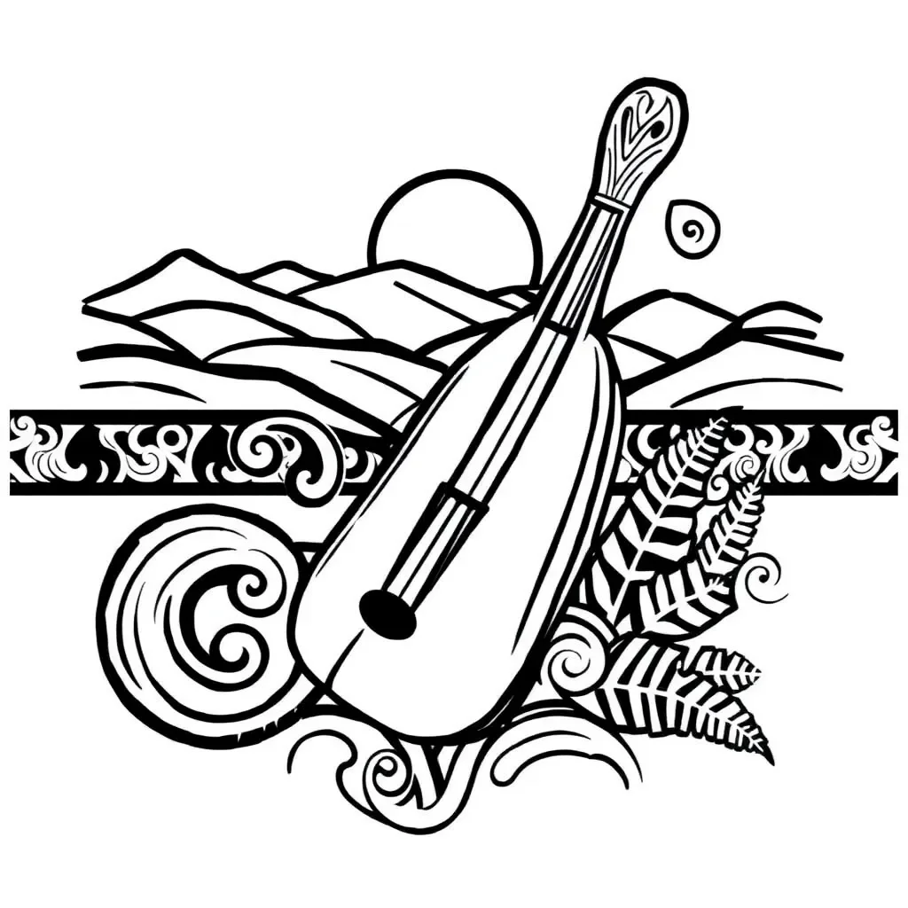 Musical notes and remembrance symbols
