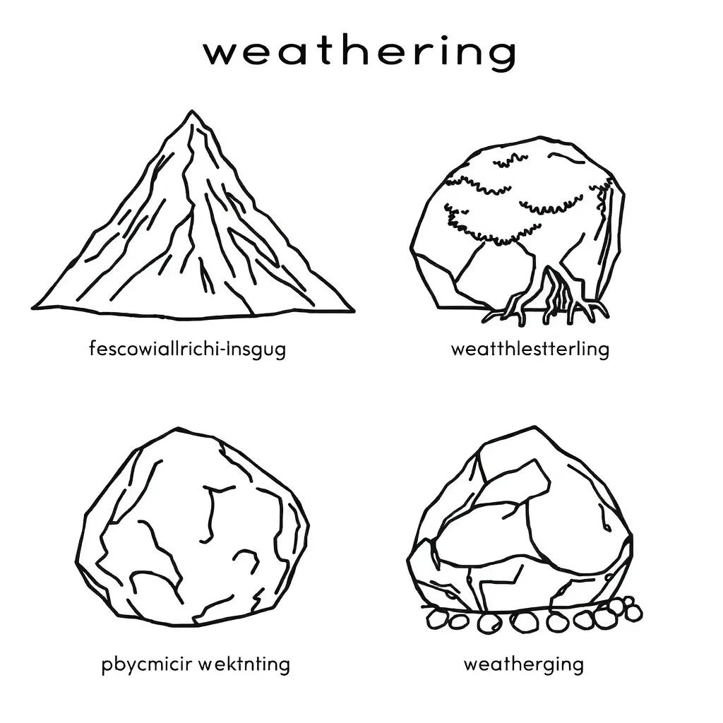 Rock weathering illustration