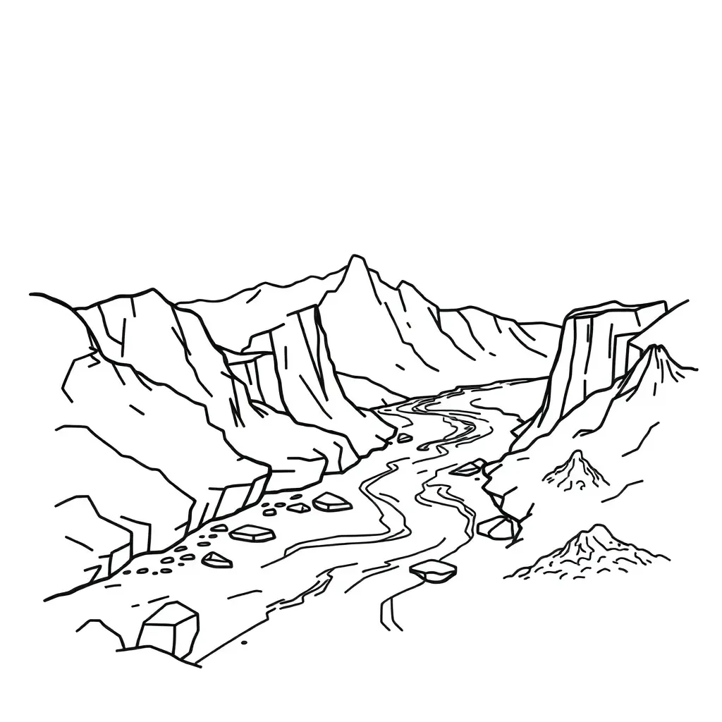 Rock formations and landscape changes