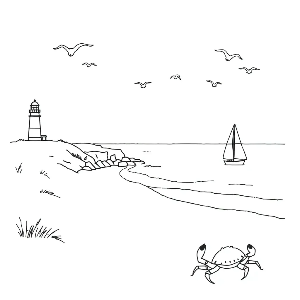 UK coastal cliffs and sea waves