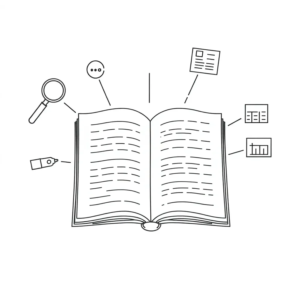 Nonfiction text features illustration