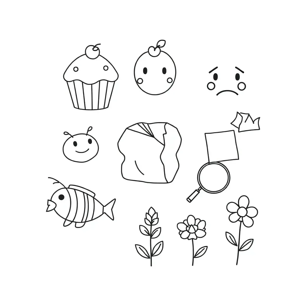 Vocabulary matching illustration