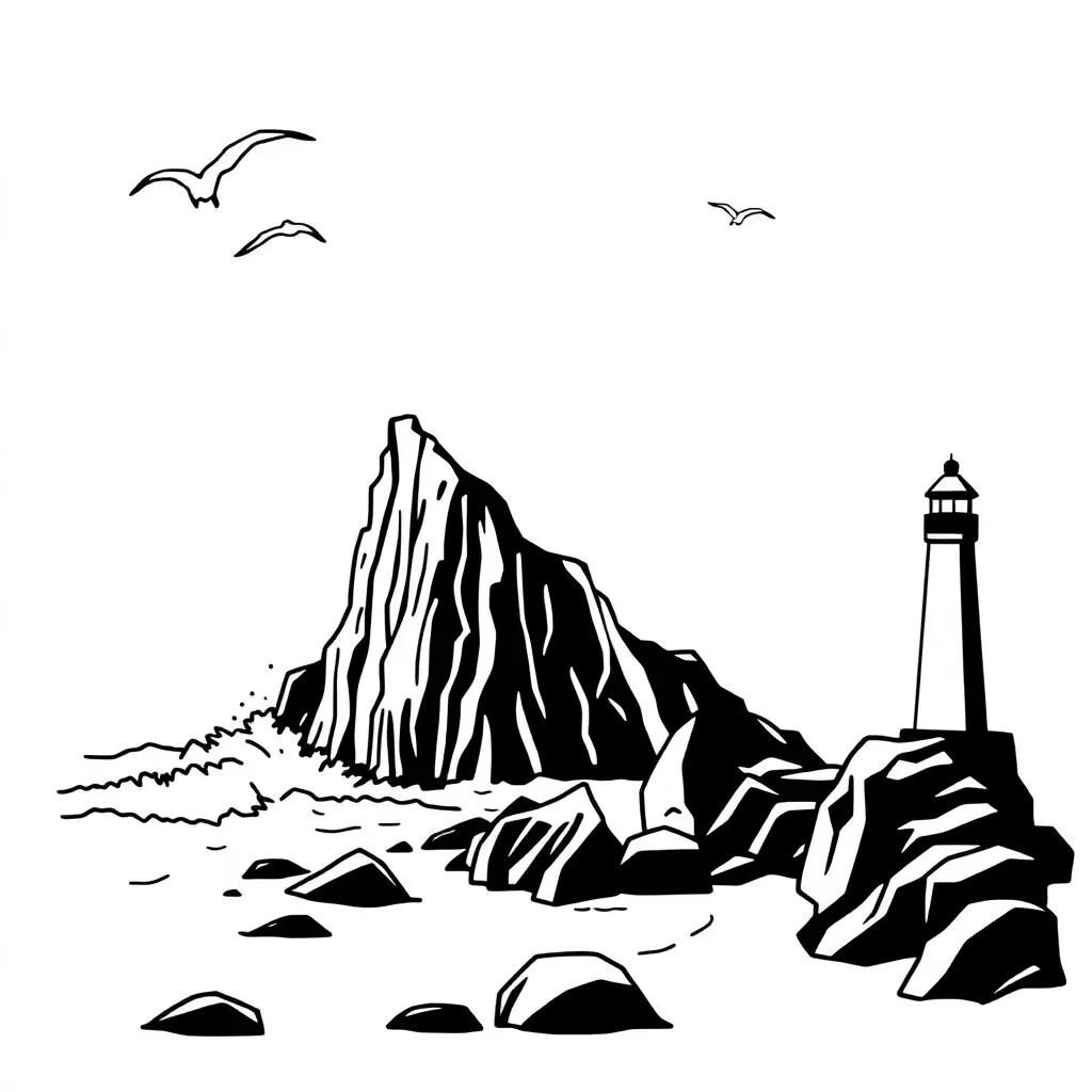 Coastal erosion landscape
