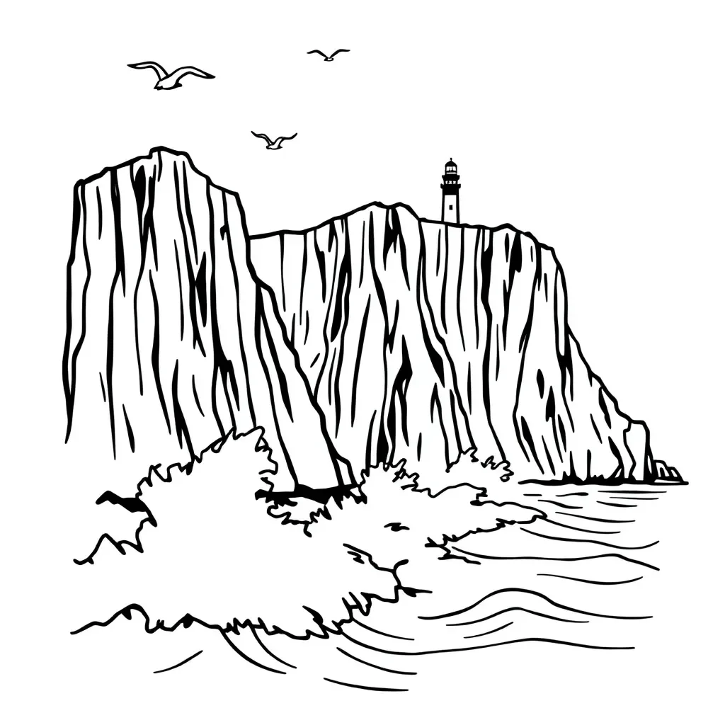 Coastal cliff formation diagram