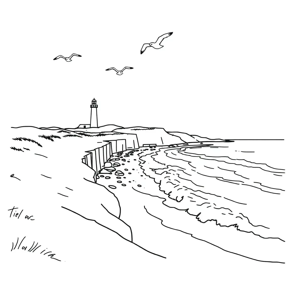 Coastal defences protecting a shoreline