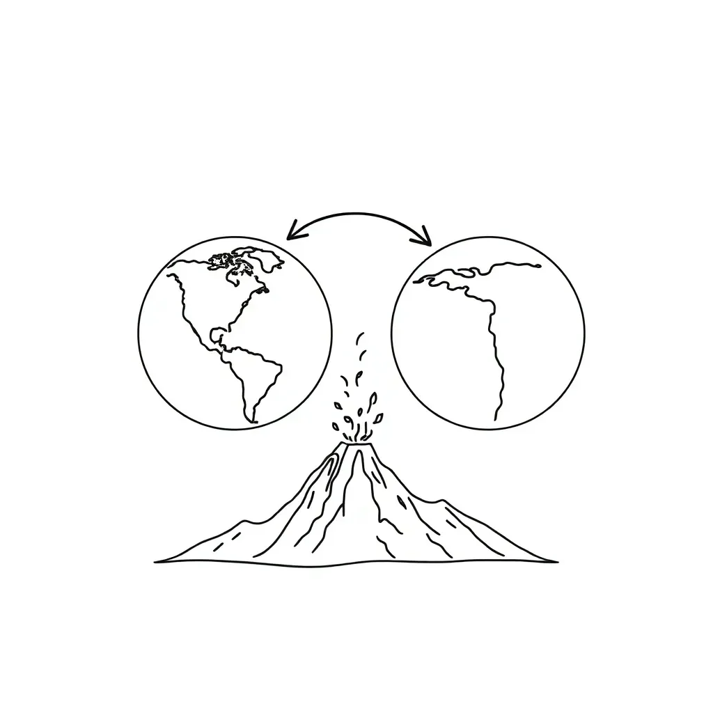 Constructive plate margin diagram