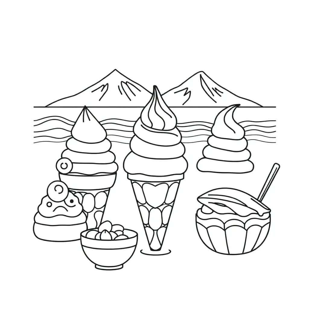 Ice cream cones and data charts