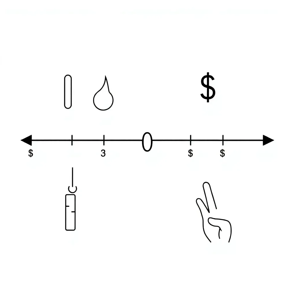 Number line with positive and negative integers