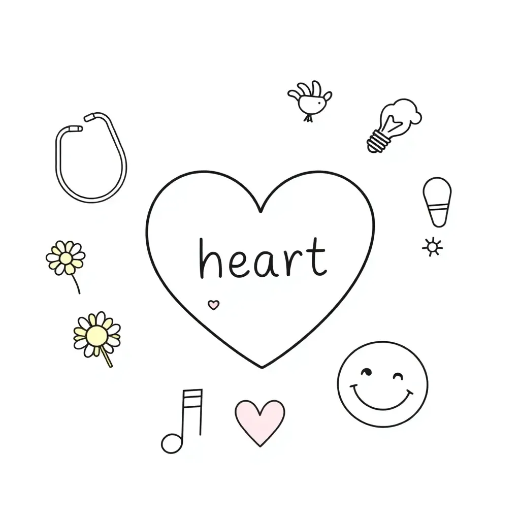 Heart illustration showing literal and figurative meanings