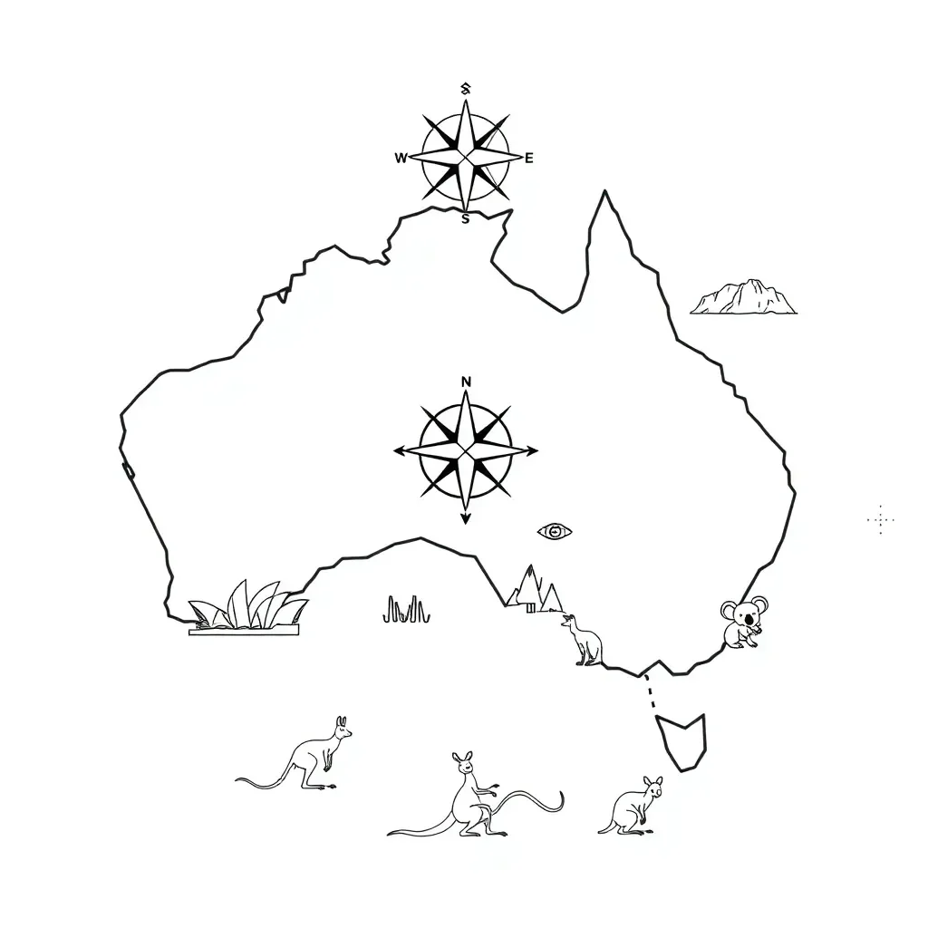 Grid map illustration