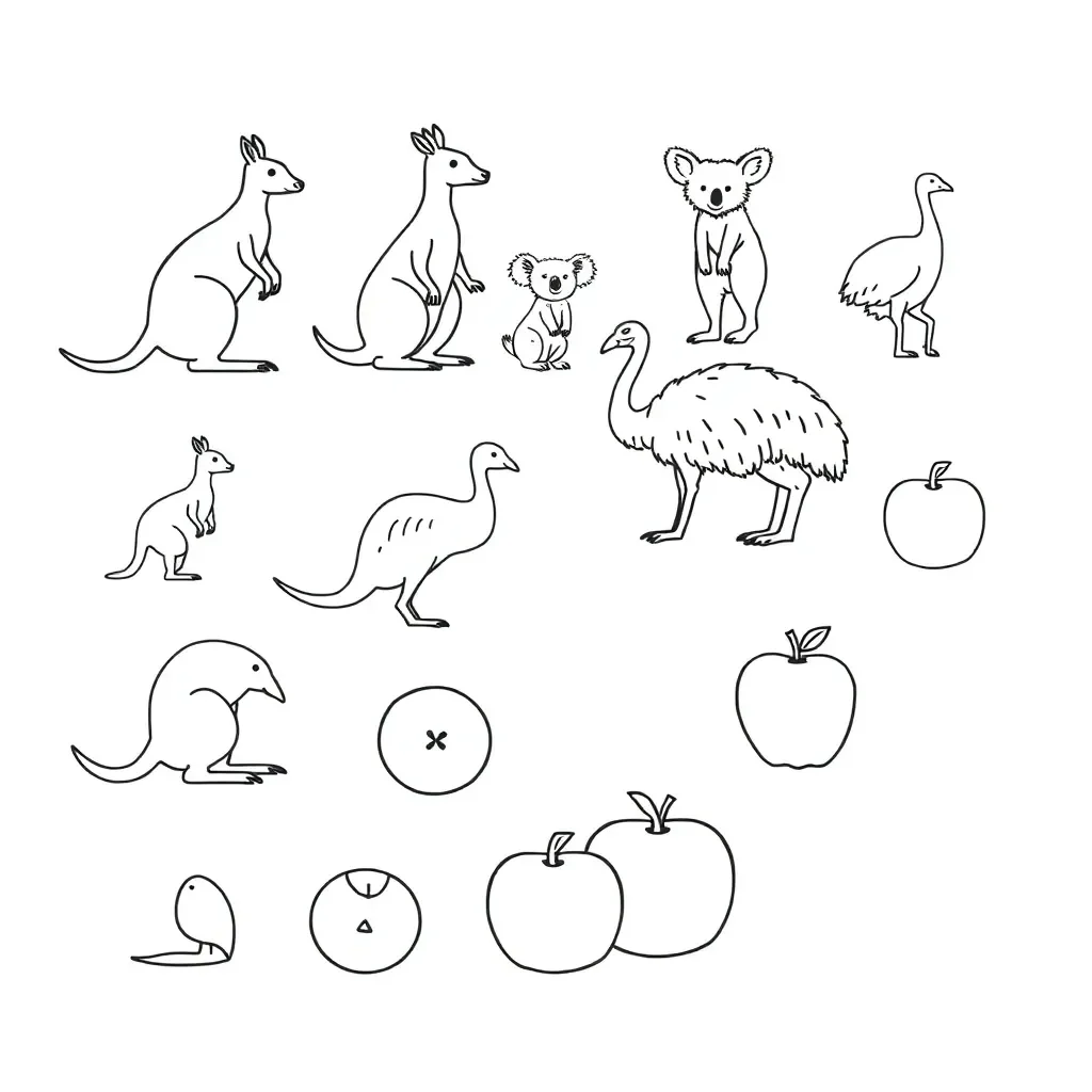 Fraction shapes illustration