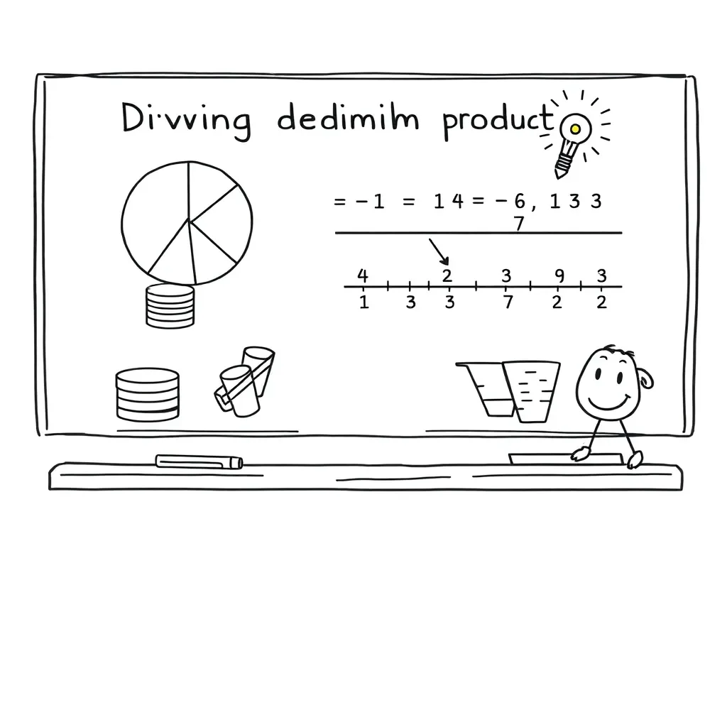 Student solving decimal division problems