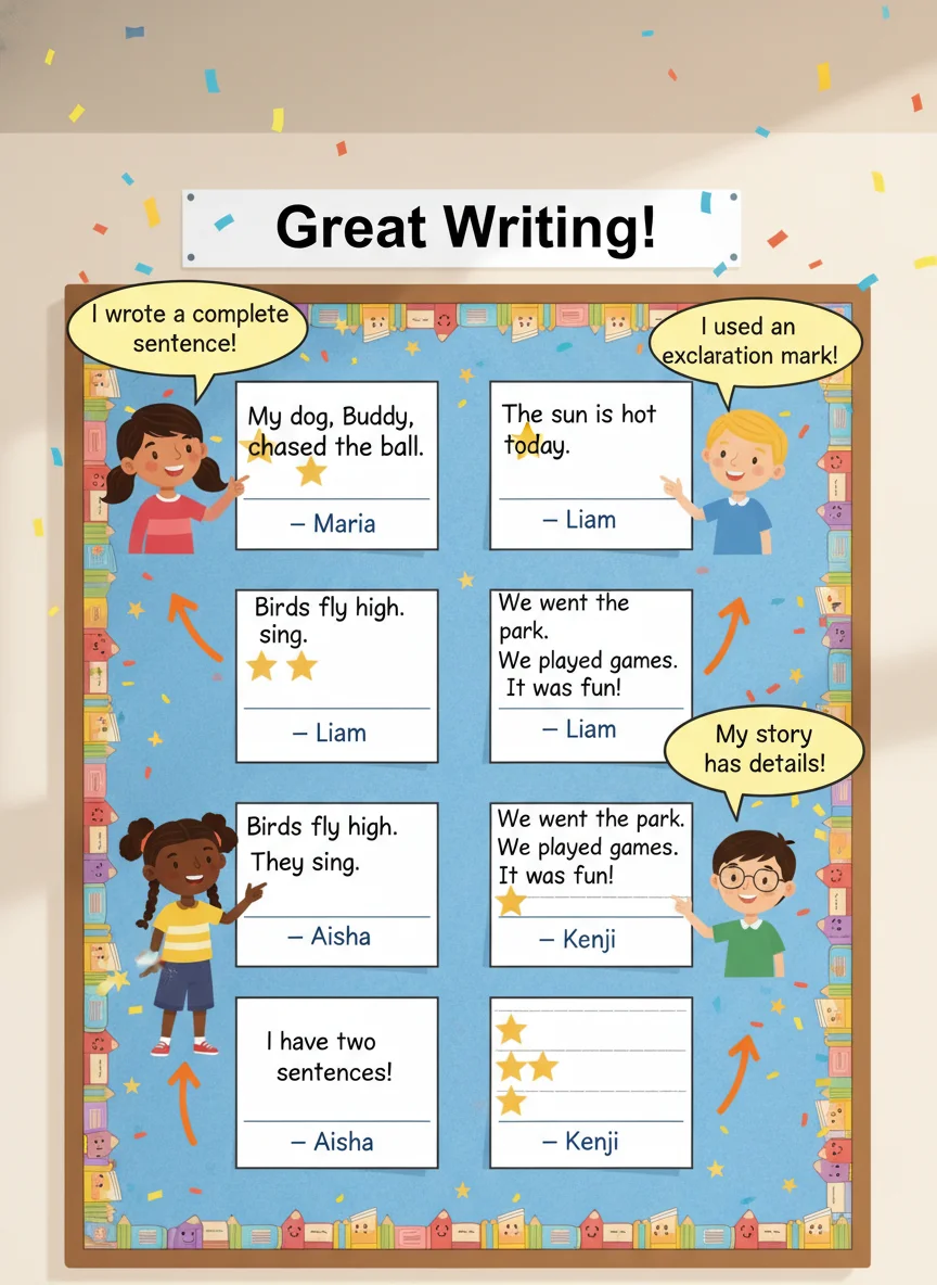 Great Job Learning About Sentences!