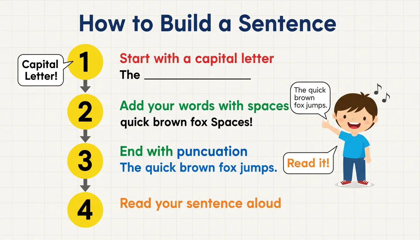 Sentence Building Steps