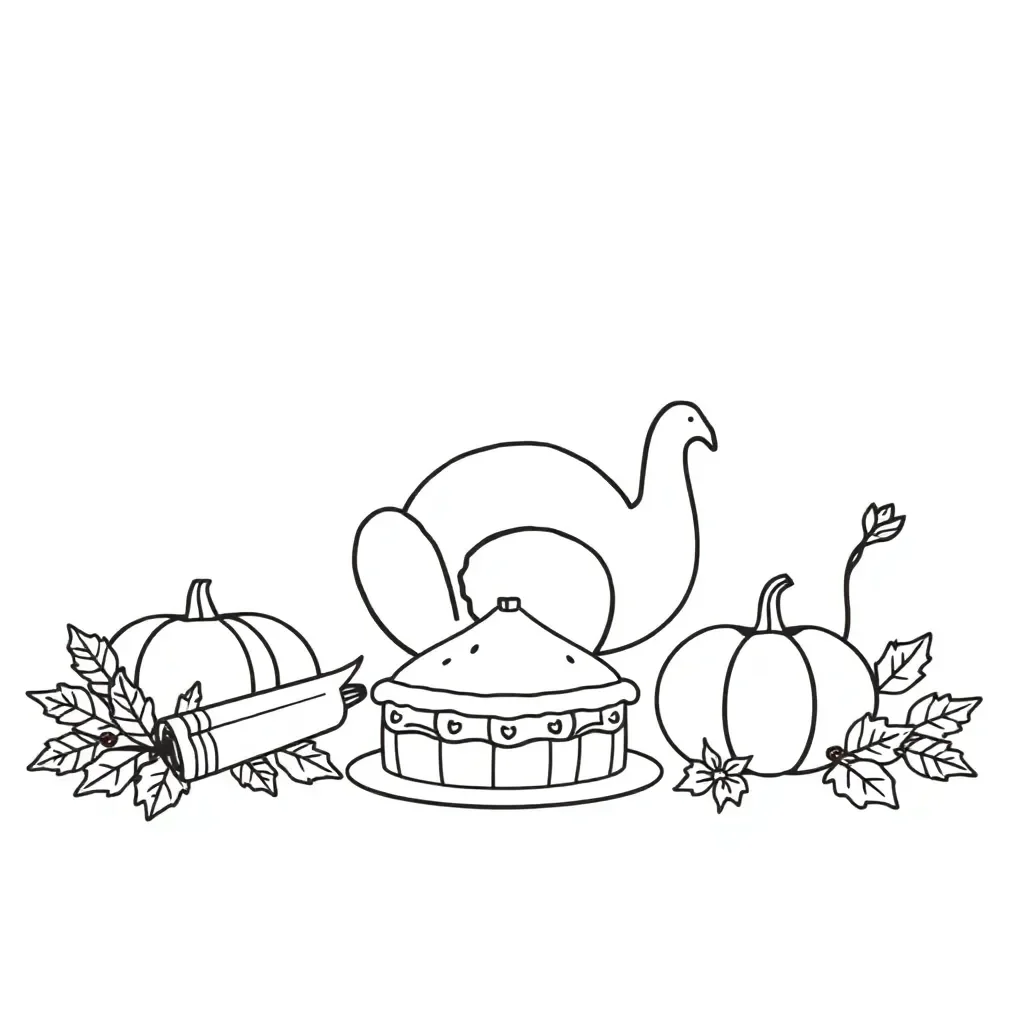 Thanksgiving feast with turkey and side dishes