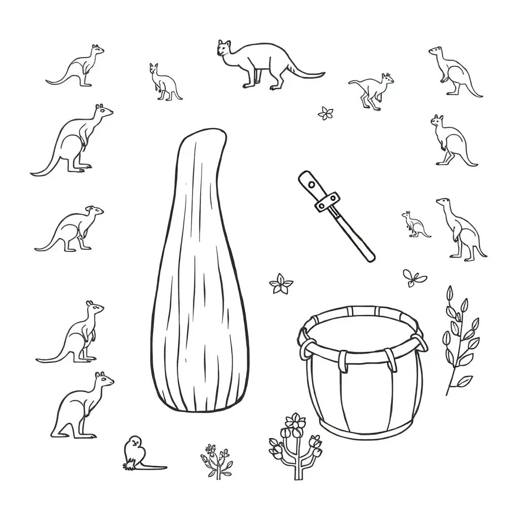 Percussion instruments illustration