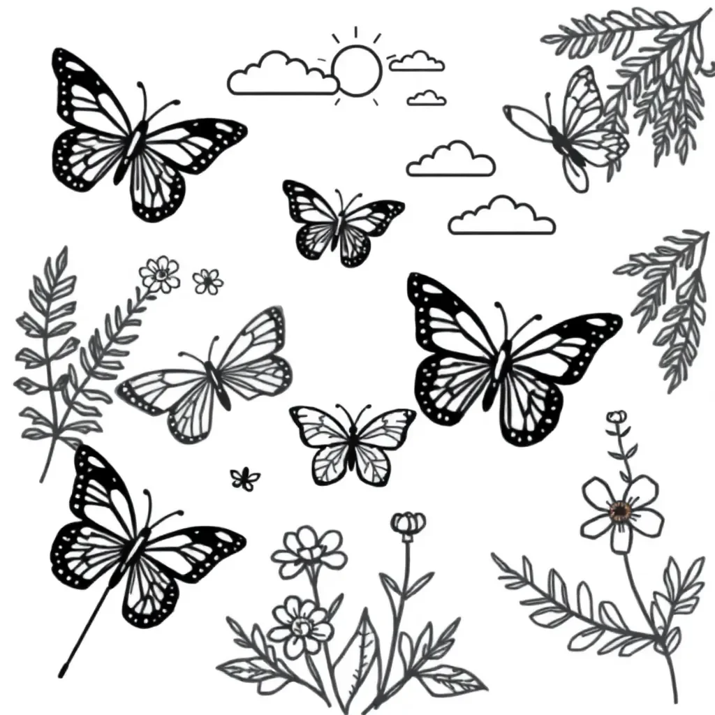 Colourful butterfly illustration