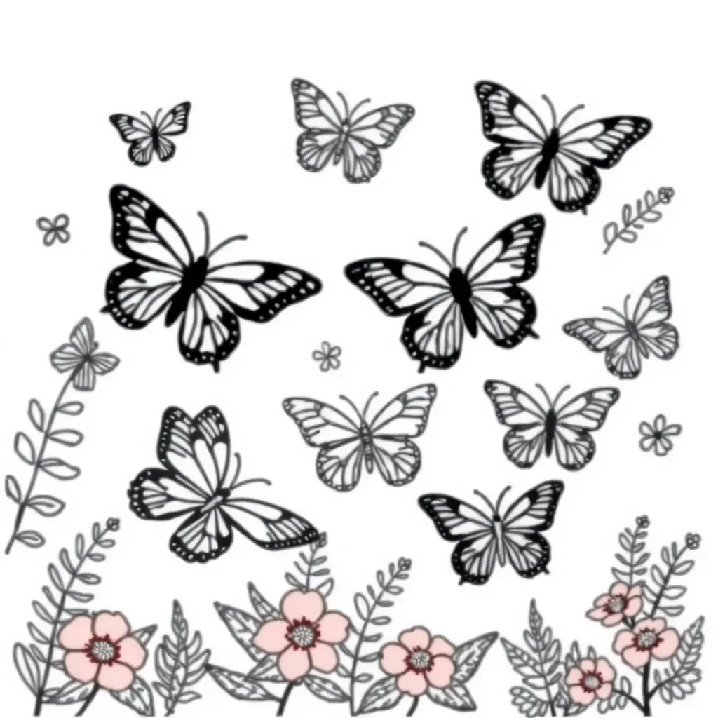 Colourful butterfly illustration