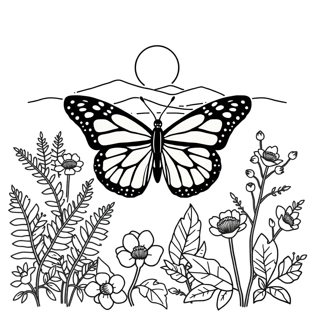 Monarch butterfly illustration