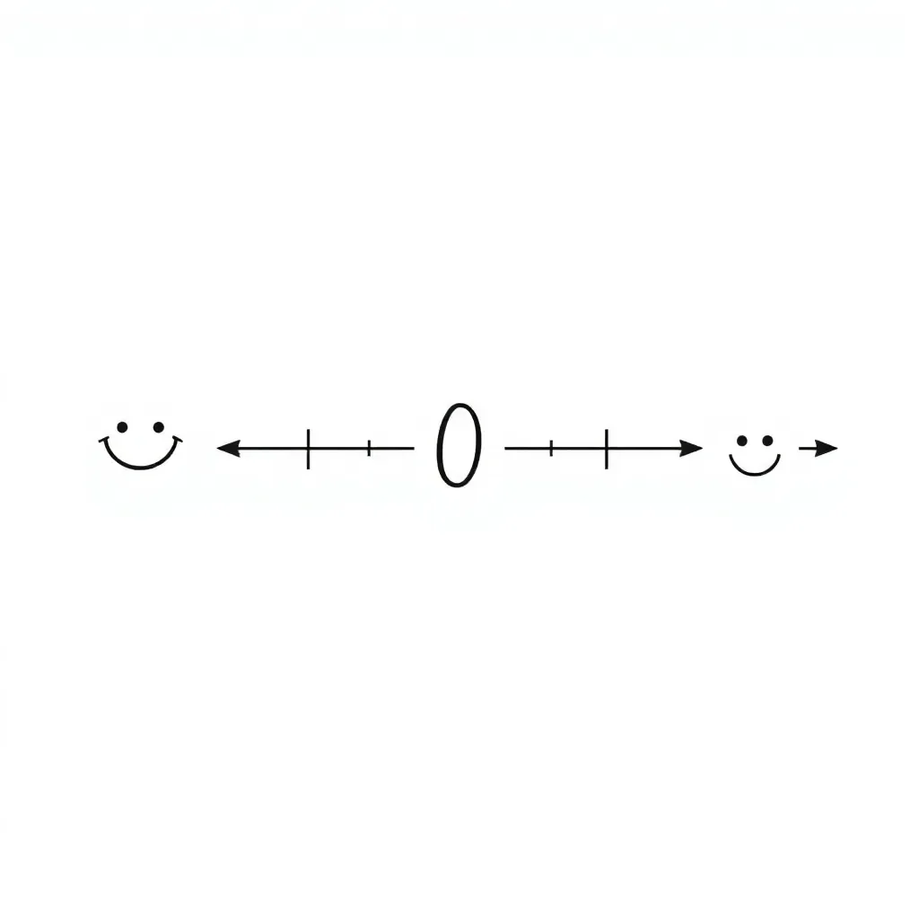 Number line with positive and negative integers