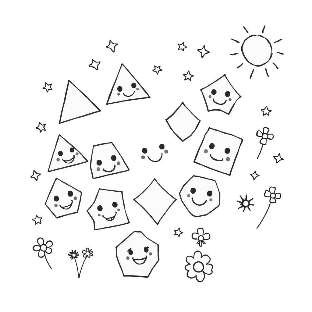 Various polygons including triangle, pentagon, and hexagon