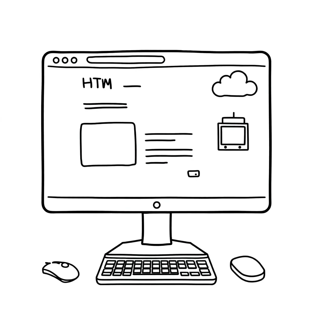HTML coding illustration
